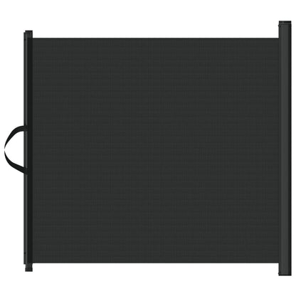 Cancelletto Retrattile per Animali Domestici Nero 117,5x125 cm