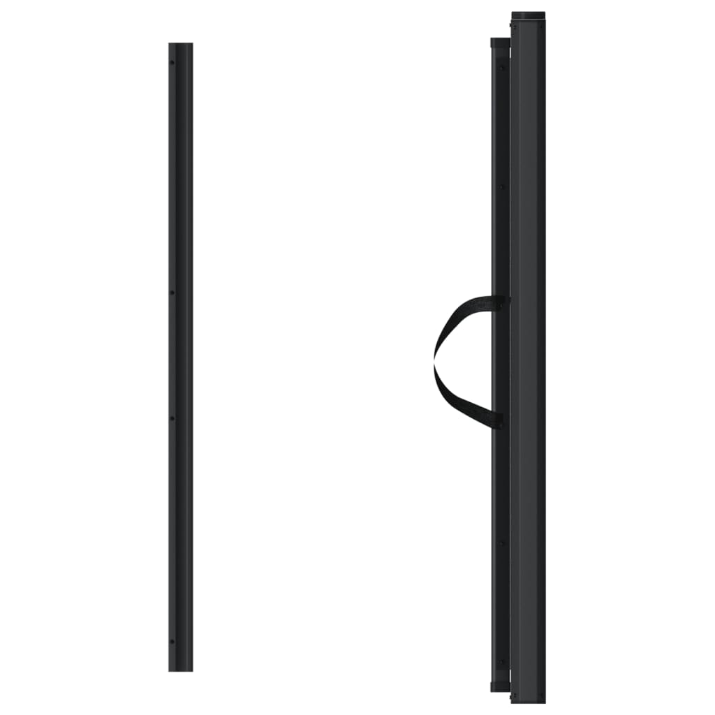 Cancelletto Retrattile per Animali Domestici Nero 117,5x125 cm