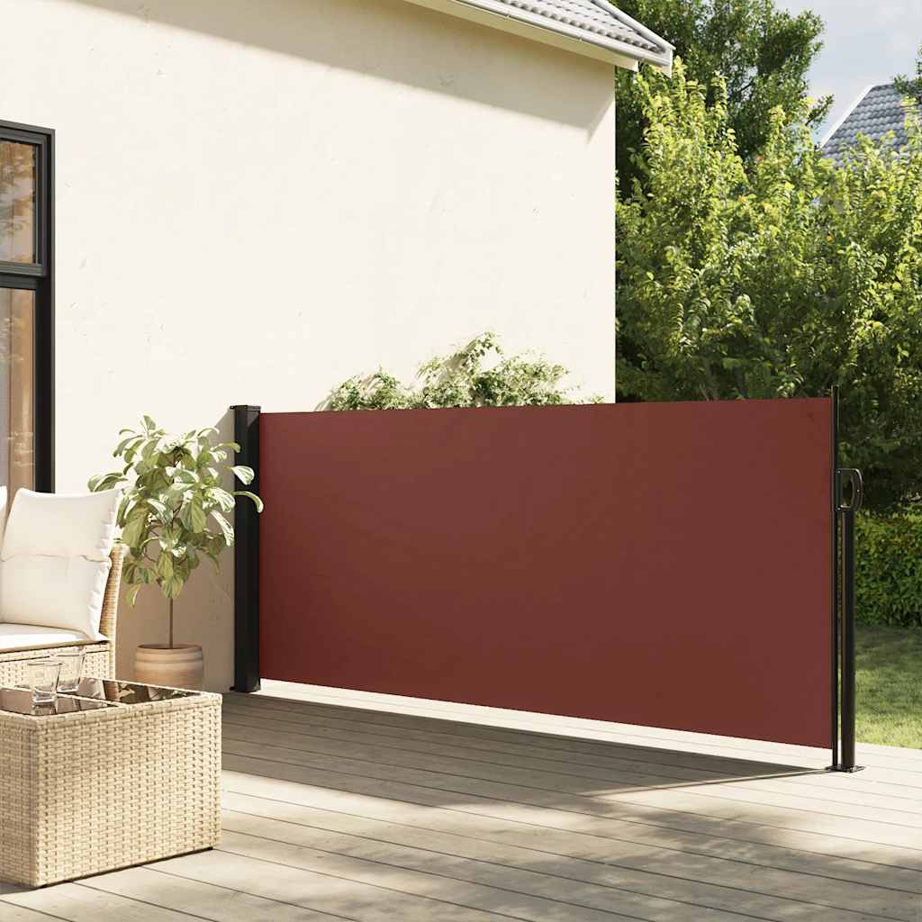 Tenda da Sole Laterale Retrattile Marrone 100x300 cm