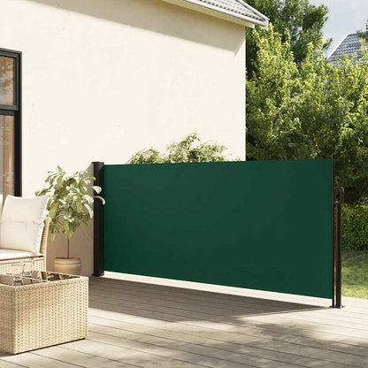 Tenda da Sole Laterale Retrattile Verde Scuro 100x300 cm