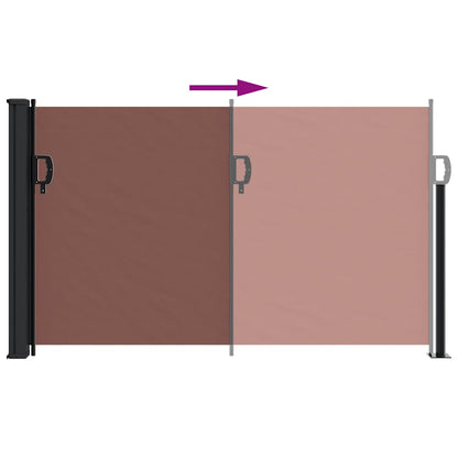 Tenda da Sole Laterale Retrattile Marrone 117x300 cm