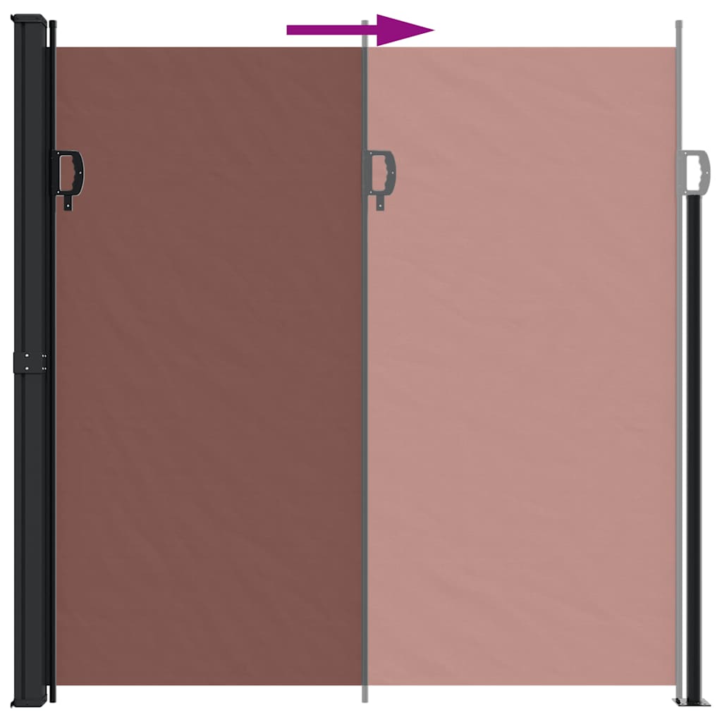 Tenda da Sole Laterale Retrattile Marrone 200x300 cm