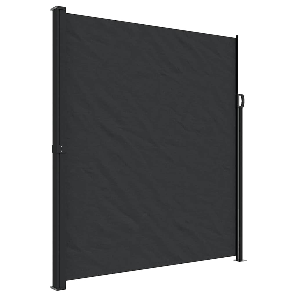 Tenda da Sole Laterale Retrattile Nera 220x300 cm