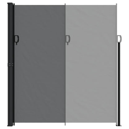 Tenda da Sole Laterale Retrattile Nera 220x300 cm
