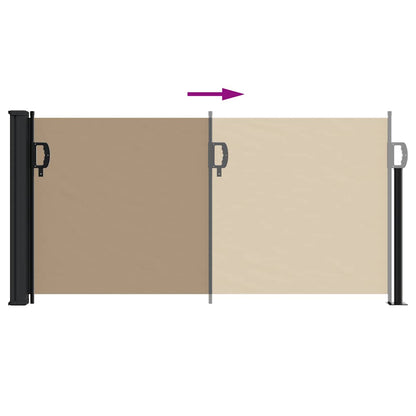 Tenda da Sole Laterale Retrattile Tortora 100x500 cm
