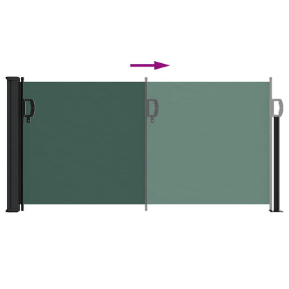 Tenda da Sole Laterale Retrattile Verde Scuro 100x500 cm