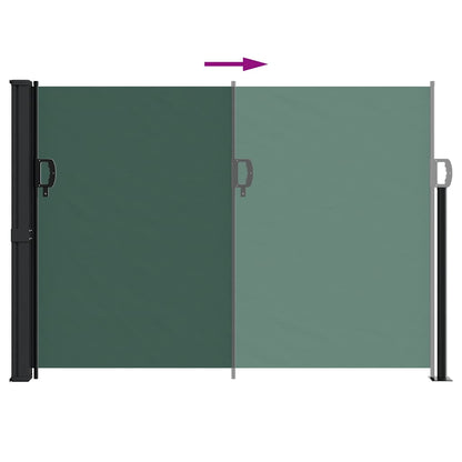 Tenda da Sole Laterale Retrattile Verde Scuro 140x500 cm