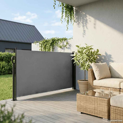 Tenda da sole laterale retrattile antracite 140x500 cm