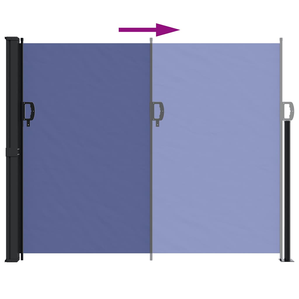 Tenda da Sole Laterale Retrattile Blu 160x500 cm