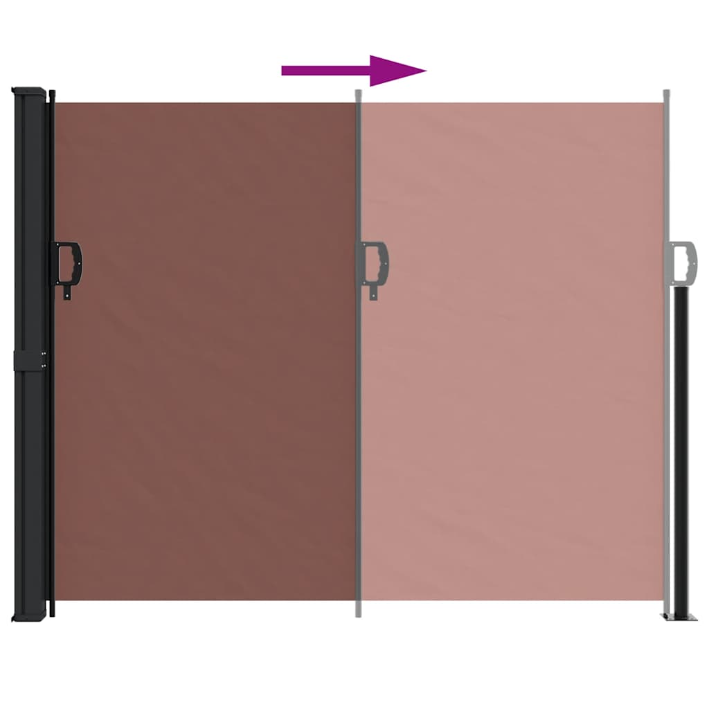 Tenda da Sole Laterale Retrattile Marrone 160x500 cm