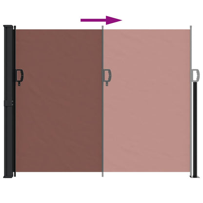 Tenda da Sole Laterale Retrattile Marrone 160x500 cm