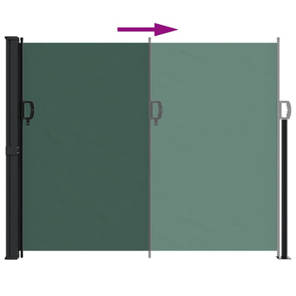 Tenda da Sole Laterale Retrattile Verde Scuro 160x500 cm