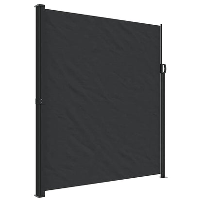Tenda da Sole Laterale Retrattile Nera 220x500 cm