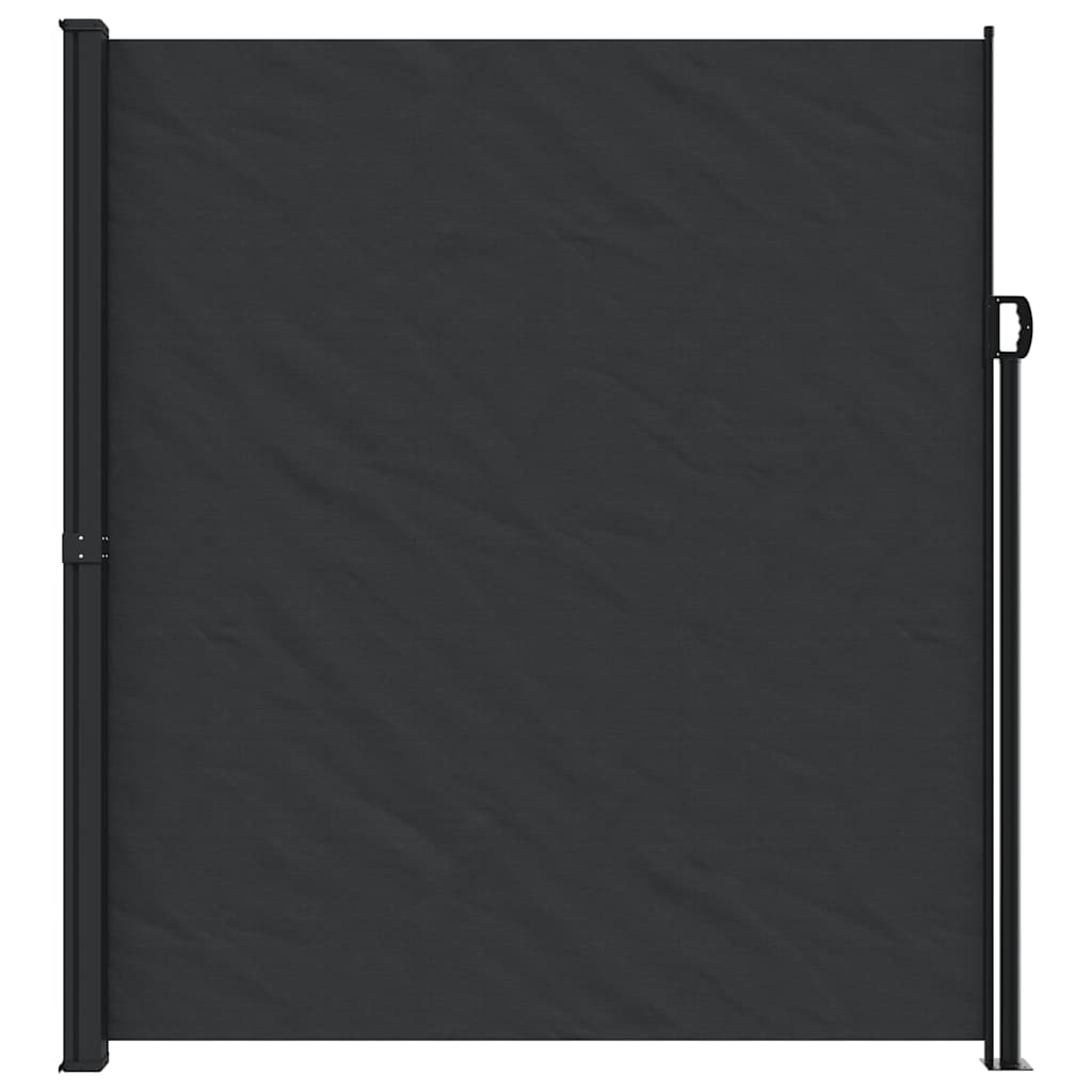 Tenda da Sole Laterale Retrattile Nera 220x500 cm