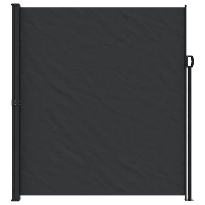 Tenda da Sole Laterale Retrattile Nera 220x500 cm