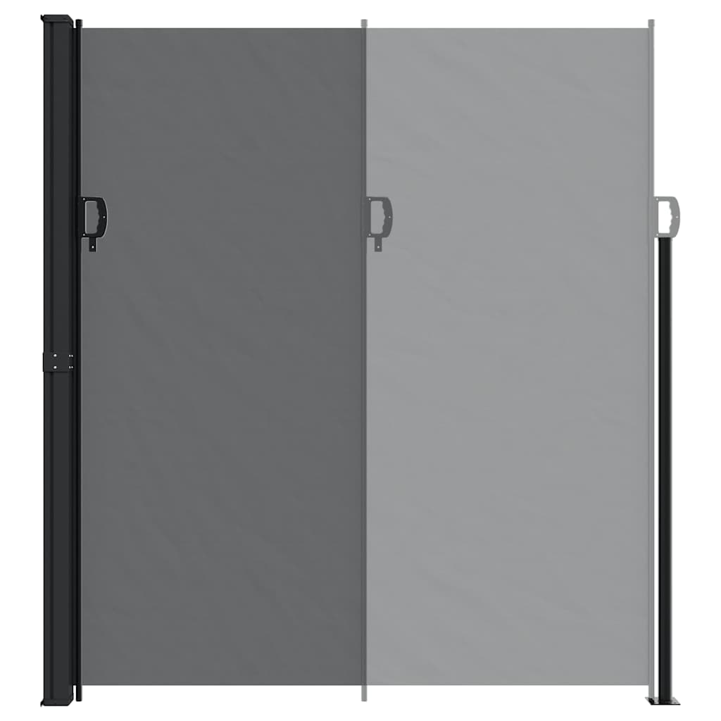 Tenda da Sole Laterale Retrattile Nera 220x500 cm