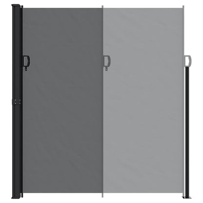 Tenda da Sole Laterale Retrattile Nera 220x500 cm