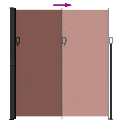 Tenda da Sole Laterale Retrattile Marrone 220x500 cm