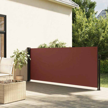 Tenda da Sole Laterale Retrattile Marrone 120x600 cm