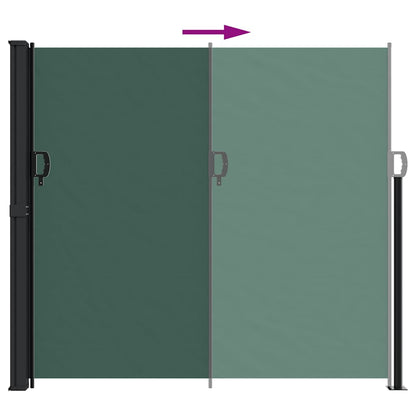 Tenda da Sole Laterale Retrattile Verde Scuro 180x600 cm
