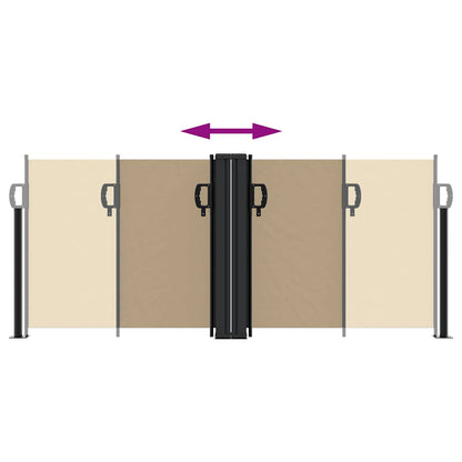 Tenda da Sole Laterale Retrattile Beige 100x600 cm