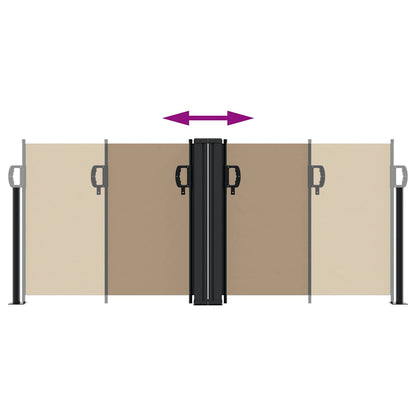 Tenda da Sole Laterale Retrattile Tortora 100x600 cm