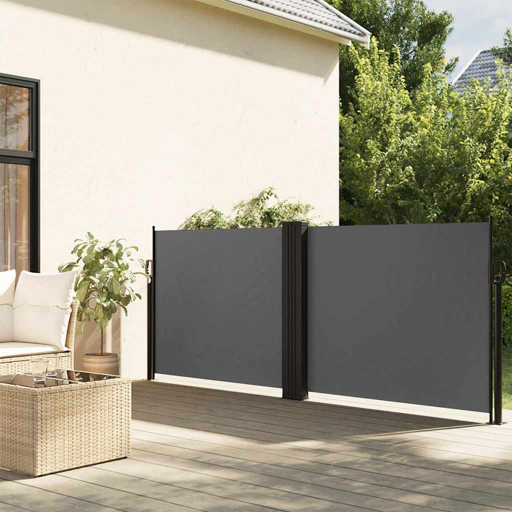 Tenda da sole laterale retrattile antracite 120x600 cm