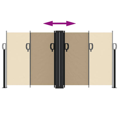 Tenda da Sole Laterale Retrattile Beige 120x600 cm