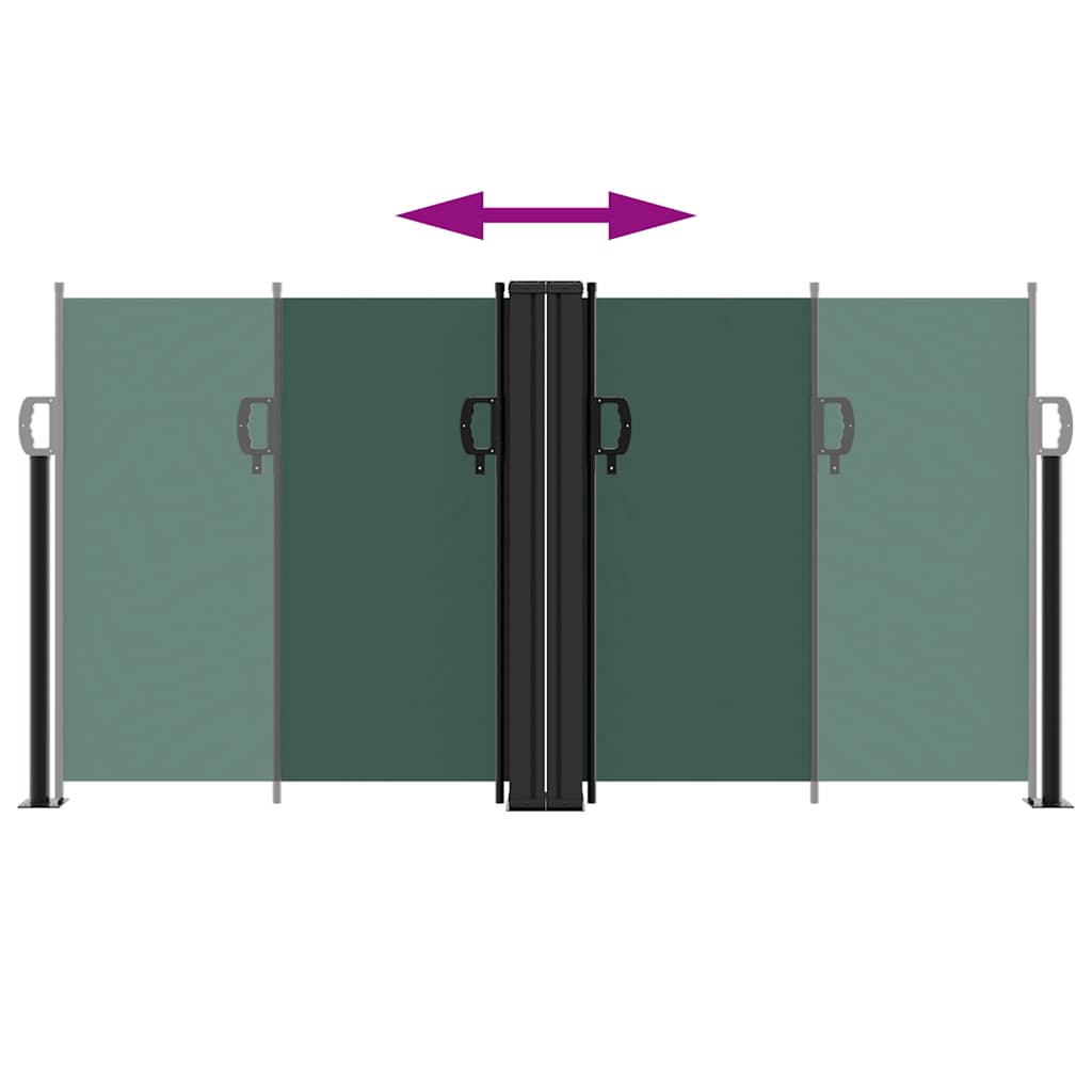 Tenda da Sole Laterale Retrattile Verde Scuro 120x600 cm