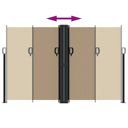 Tenda da Sole Laterale Retrattile Tortora 160x600 cm