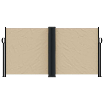 Tenda da Sole Laterale Retrattile Beige 120x1000 cm