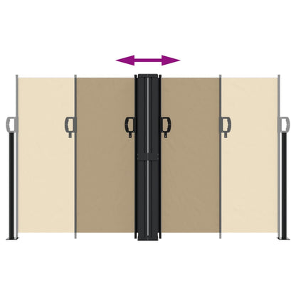 Tenda da Sole Laterale Retrattile Beige 140x1000 cm