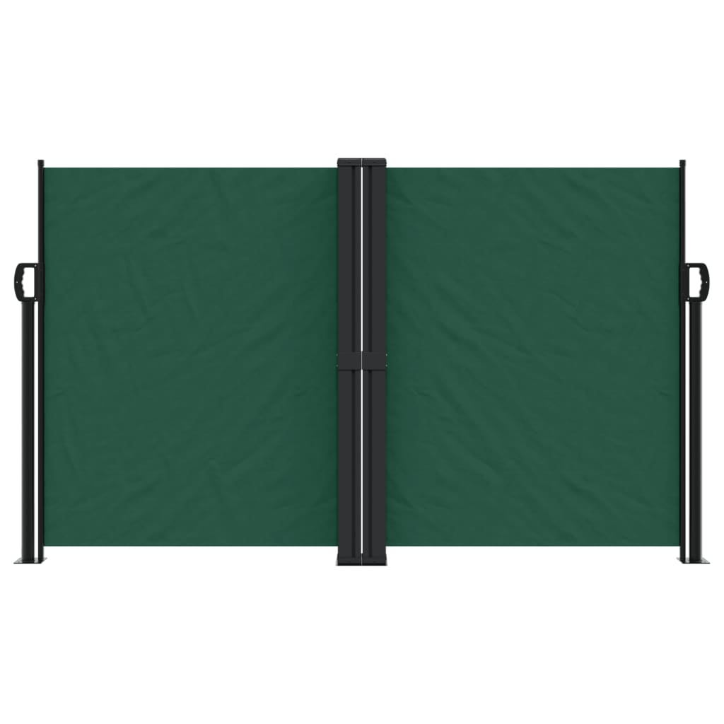 Tenda da Sole Laterale Retrattile Verde Scuro 140x1000 cm