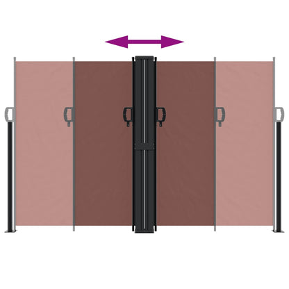 Tenda da Sole Laterale Retrattile Marrone 160x1000 cm
