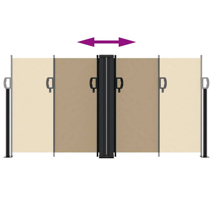 Tenda da Sole Laterale Retrattile Beige 120x1200 cm