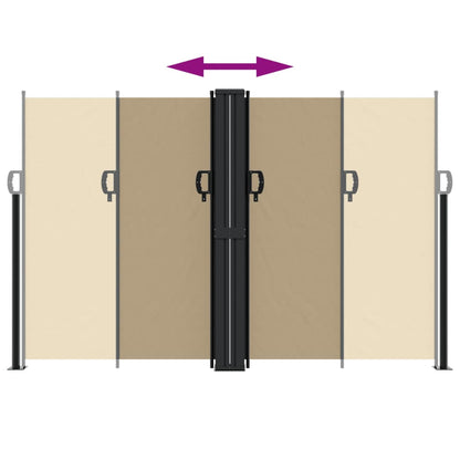 Tenda da Sole Laterale Retrattile Beige 160x1200 cm