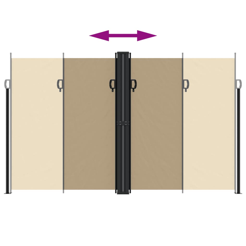 Tenda da Sole Laterale Retrattile Beige 200x1200 cm