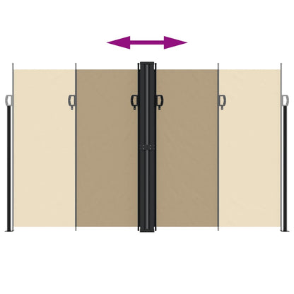 Tenda da Sole Laterale Retrattile Beige 200x1200 cm