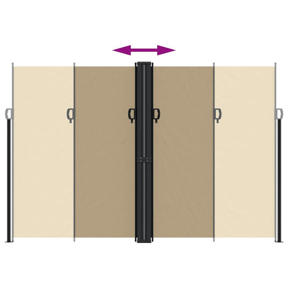 Tenda da Sole Laterale Retrattile Beige 220x1200 cm