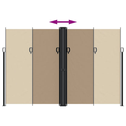 Tenda da Sole Laterale Retrattile Tortora 220x1200 cm