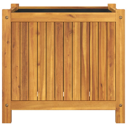 Fioriera Giardino con Rivestimento 54x31x50 cm Massello Acacia