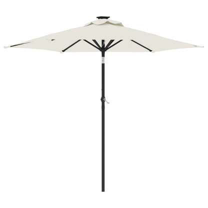 Ombrellone Giardino con Palo in Acciaio Bianco 225x225x212 cm