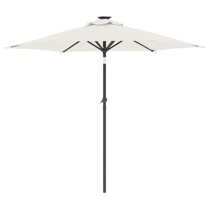 Ombrellone Giardino con Palo in Acciaio Bianco 225x225x212 cm