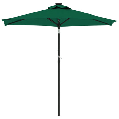 Ombrellone Giardino con Palo in Acciaio Verde 225x225x212 cm