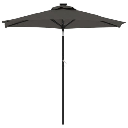 Ombrellone Giardino con Palo in Acciaio Antracite 225x225x212cm