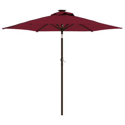 Ombrellone Giardino con Palo Acciaio Rosso BordÃ² 225x225x212 cm