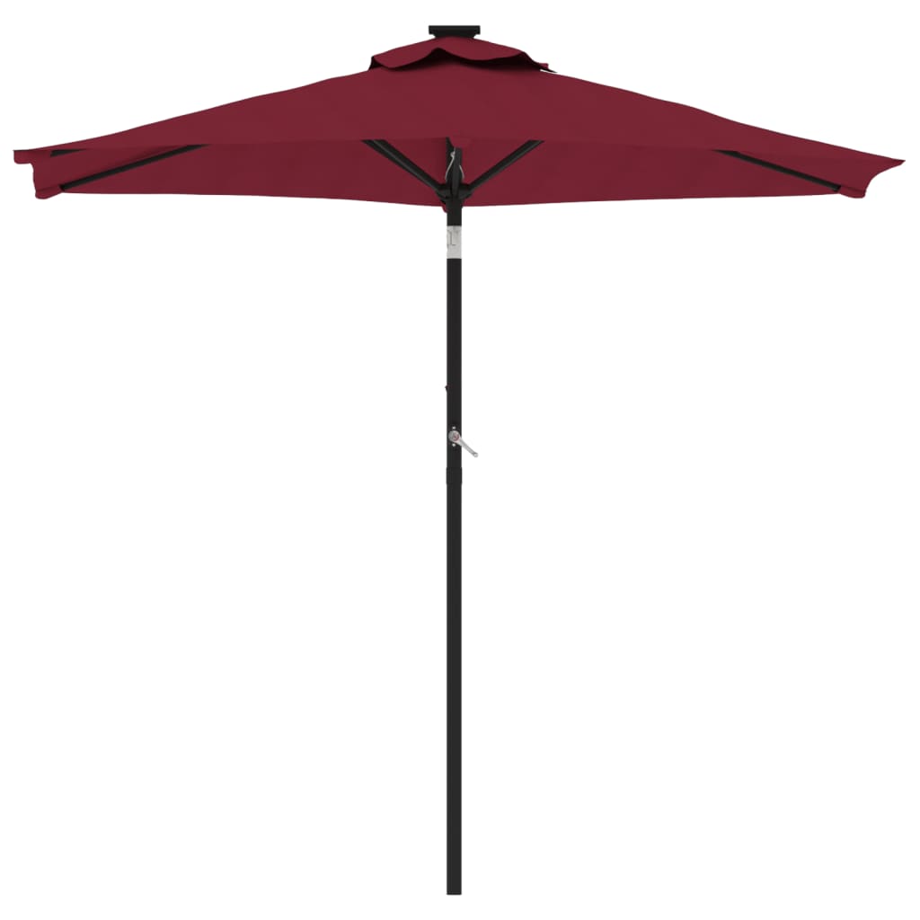 Ombrellone Giardino con Palo Acciaio Rosso BordÃ² 225x225x212 cm