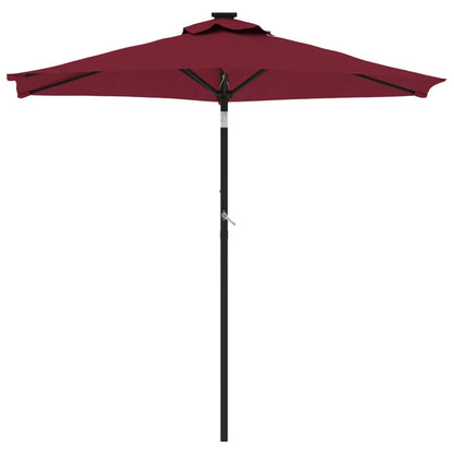 Ombrellone Giardino con Palo Acciaio Rosso BordÃ² 225x225x212 cm
