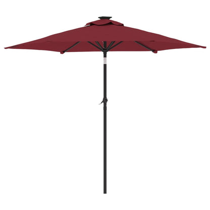 Ombrellone Giardino con Palo Acciaio Rosso BordÃ² 225x225x212 cm