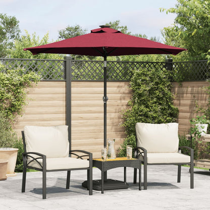 Ombrellone Giardino con Palo Acciaio Rosso BordÃ² 225x225x212 cm
